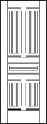 custom stile and rail art deco interior doors with five decorative panels