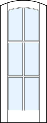 arch top custom interior glass french doors with 6 true divided lites