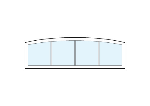 arch top front entry modern transom windows with four vertical true divided lites