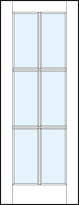 glass center modern interior french doors with center-cross true divided 6 lites