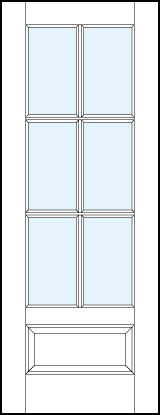 custom interior glass french doors with six true divided lites and raised bottom panel