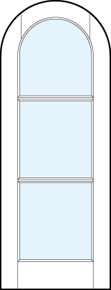 radius top modern interior french doors with three horizontal true divided lites
