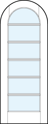 radius top glass center modern interior french doors with six horizontal true divided lites
