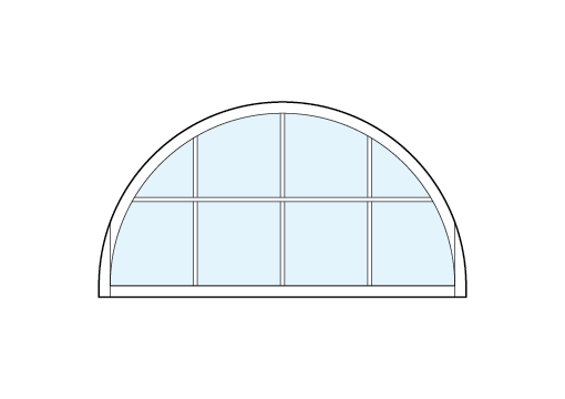 radius top front entry craftsman style transom windows with eight glass panes true divided lites