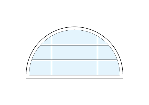radius top rectangle front entry craftsman style transom windows with true divided lites between nine glass panels