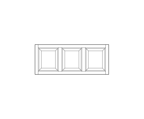 rectangle front entry transom window replacement with three square wood panels