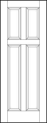 stile and rail interior wood doors with four sunken panels two tall on bottom and two medium on top