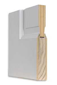 Cutout detail of Relient™ wood entry door