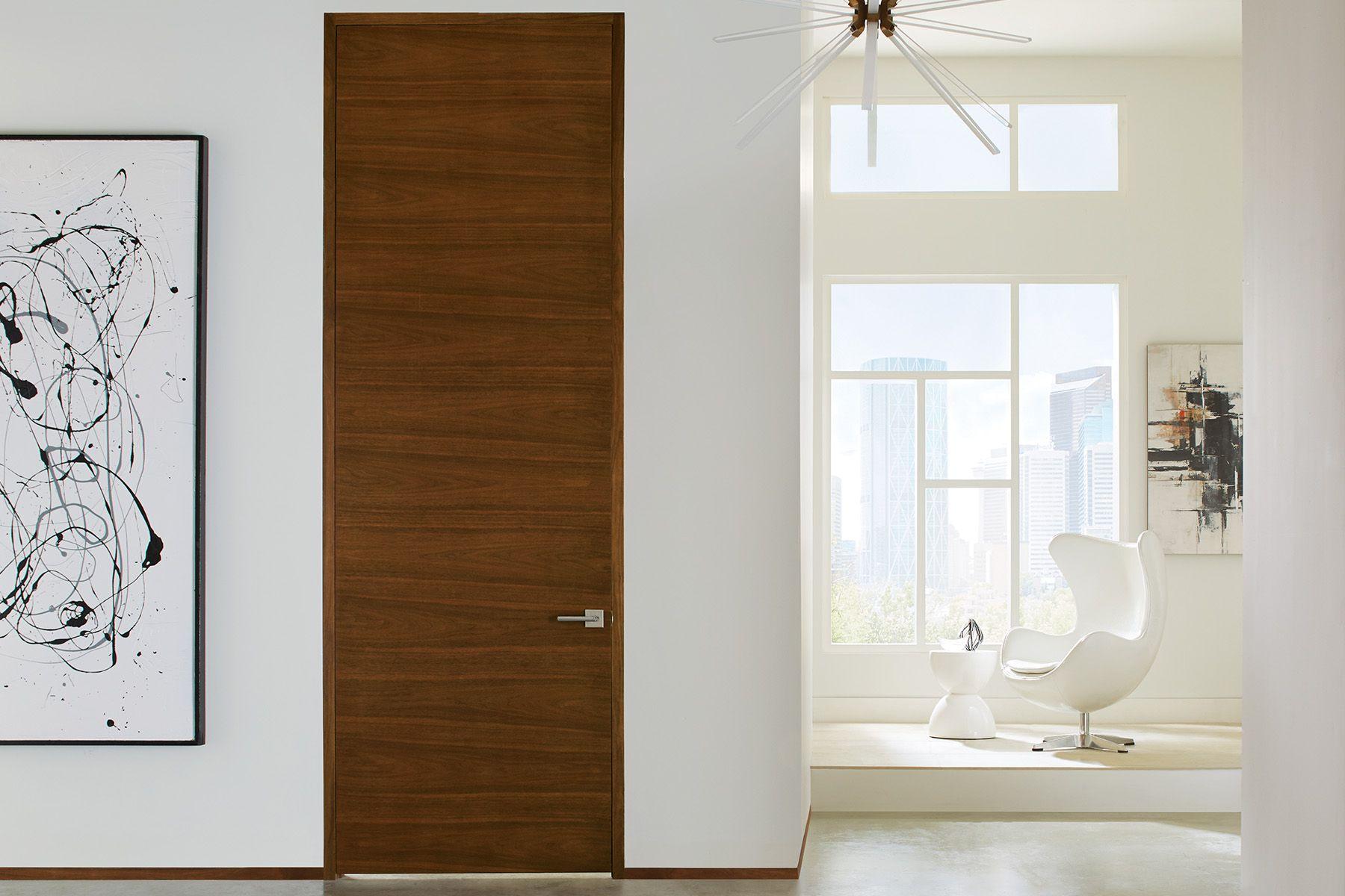 modern style single wooden flush interior doors