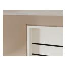 TMIR3200 in MDF with 1/2” Matte black inlay and flush-to-wall jamb with 1/2” Z-reveal trim