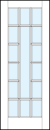 front entry glass french doors with center vertical true divided lites section