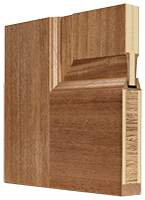 Cross section of TruStile Reserve wood entry door