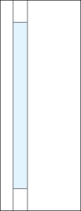 TM1010 with single stopped-in full-height narrow glass panel