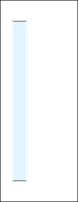 TMFG1010 flush door with single full height inset glass panel