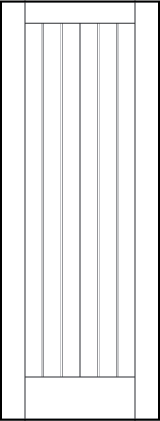 stile and rail interior door with single plank panel