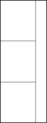 horizontal panel door front entry with single vertical kerf cut on right side and two horizontal cuts