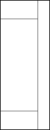 horizontal panel door front entry with single vertical kerf cut on right side and two duel horizontal cuts