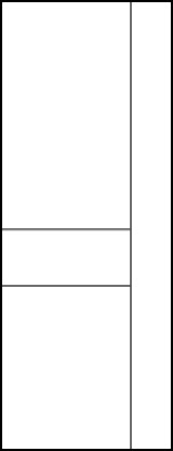 horizontal panel door front entry with single parallel cut on right side and two horizontal cuts near bottom third