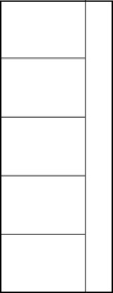 horizontal panel door front entry with four kerf cuts dividing door into five equal sections & horizontal right cut