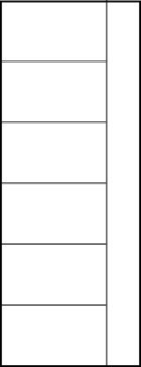 horizontal panel door interior  with five horizontal kerf cuts dividing into six equal sections & right vertical cut