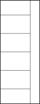 horizontal panel door front entry with five talll kerf cuts with three in center and two near edges & right vertical cut