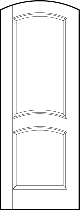 arch top interior custom panel doors with two arched central sunken panels