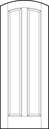 curved arch top interior custom panel doors with two sunken central rectangle panels