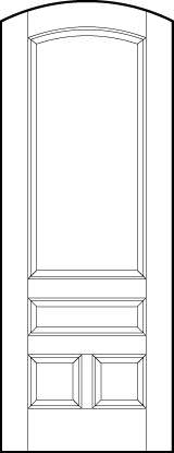 curved top stile and rail interior wood doors with four sunken panels