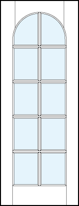 interior glass french doors with true divided lites for ten glass panels and tall rounded top panel