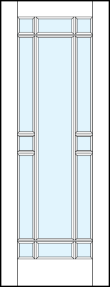 Front entry french style doors with glass panel and outer border true divided lites