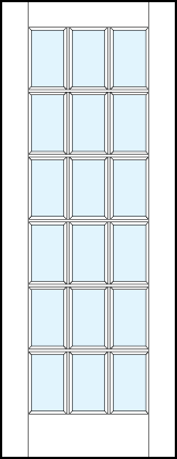 front entry glass french doors with true divided lites creating 18 sections