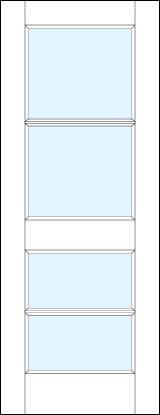 modern front entry french doors with glass inserts and middle divide with top & bottom horizontal true divided lites