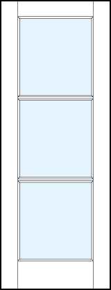 modern interior french doors with center glass panel and two horizontal true divided lites