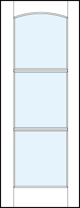 3 lite interior french door with curved top