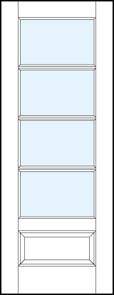 interior glass french doors with four horizontal true divided lites and raised bottom panel