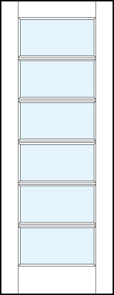 glass center modern interior french doors with six horizontal true divided lites