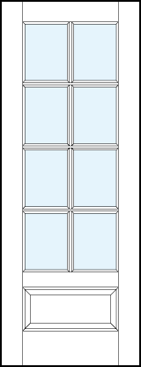8 lite raised panel colonial french door