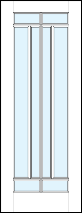 interior craftsman french door with decorative glass