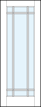 modern front entry french doors with large glass panel and outer crossing true divided lites