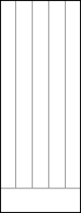 interior door with extra-wide vertical planks and bottom horizontal rail