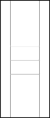 contemporary modern doors interior with two small center panels, two large panels top and bottom and wide stiles