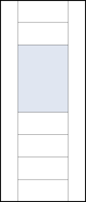 modern contemporary door designs interior with six rails, a glass pane three rails wide and wide stiles