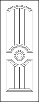 custom stile and rail art deco interior doors with forced perspective decorative panels