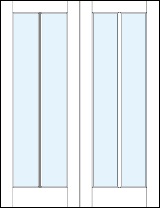 pair of front entry glass french doors with vertical center true divided lites