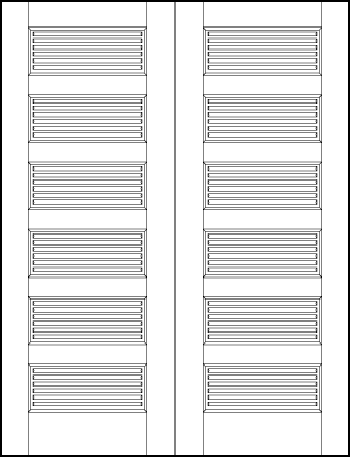 pair of custom art deco interior doors with six horizontal tambour panels