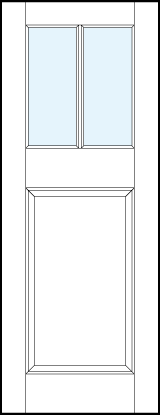 interior glass panel doors small top panel with single vertical true divided lites