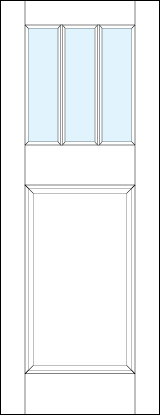 interior glass panel doors with small top glass panel with dual vertical true divided lites