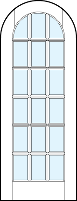 radius top interior glass french doors with 18 true divided lites