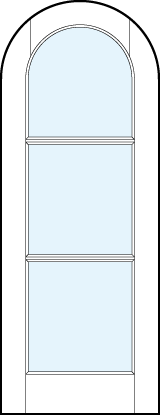 radius top modern front entry french doors with three horizontal true divided lites