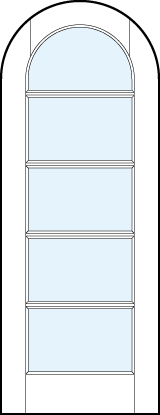 radius top modern interior glass french doors with five horizontal true divided lites